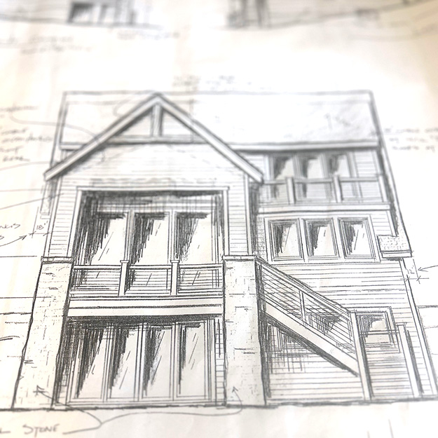 Blueprint of the Sorenson home